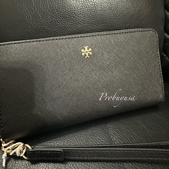 NWT Tory burch emerson wristlet zip continental large wallet - Picture 2 of 4